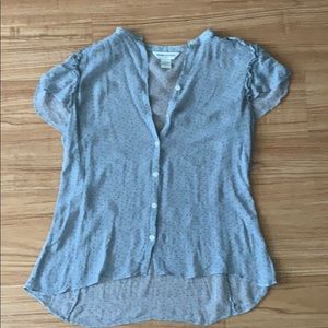 Sheer short sleeve button up - Banana Republic - M